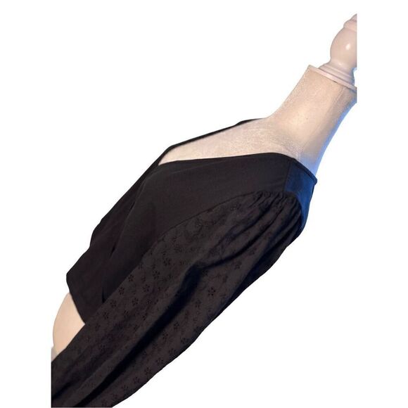 ASOS wrap style cropped black blouse - L - Picture 2 of 8